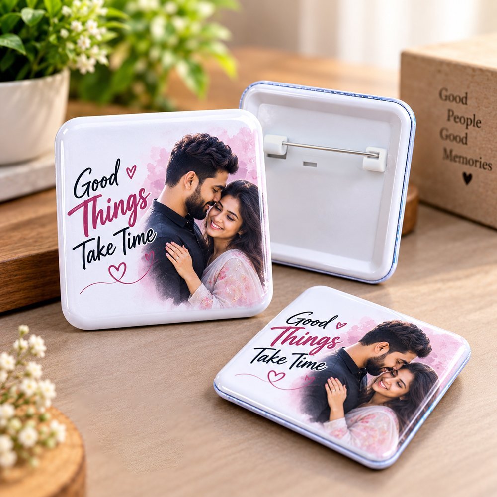 Square Button Badge | PVC